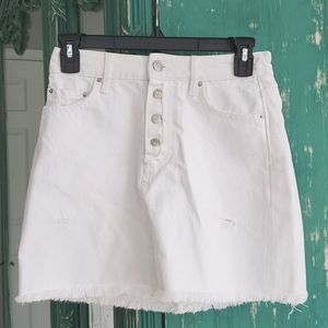 Zara Read Description white denim skirt